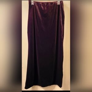 Vtg 90s Kathie Lee Brown Velvet Maxi Skirt Romantic Whimsigoth Fairy Grunge M